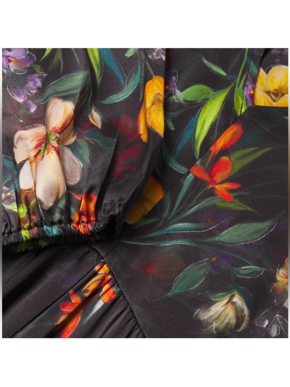 NWT Johnny Was Floral Silk Bishop-Sleeve Tiered
Midi Dress - Picture 7 of 8